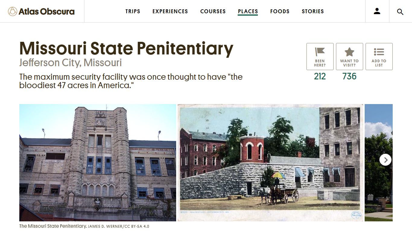 Missouri State Penitentiary – Jefferson City, Missouri - Atlas Obscura