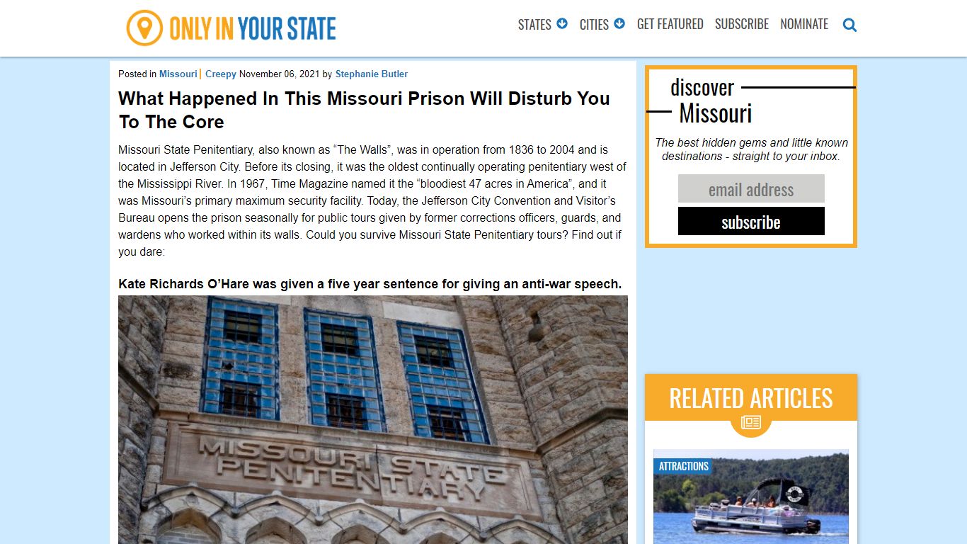 Missouri State Penitentiary Tours Will Disturb You - OnlyInYourState